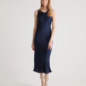 Quince Midnight Blue Midi Dress